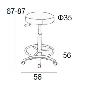 Σκαμπό Μπάρ 2τμχ ST100 Λευκό Pu 56x56x87εκ.