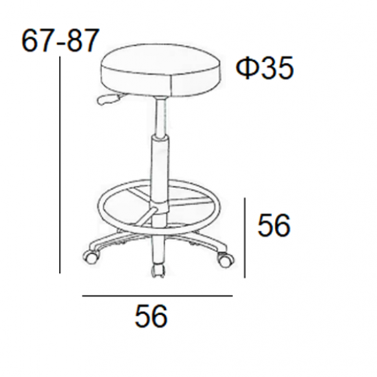 Σκαμπό Μπάρ 2τμχ ST100 Λευκό Pu 56x56x87εκ.