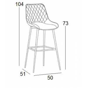 ALESIA BEIGE ΥΦΑΣΜΑ 73εκ. ΣΚΑΜΠΟ ΜΕΤΑΛΛΙΚΟ