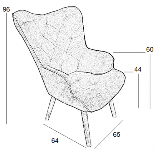 ADRIA ΠΟΛΥΘΡΟΝΑ ΥΦΑΣΜΑ ΑΝΟΙΧΤΟ ΓΚΡΙ 65x64x96εκ.