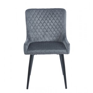 VANESA GREY VELVET ΥΦΑΣΜΑ ΚΑΡΕΚΛΑ ΜΕΤΑΛΛΙΚΗ 46X62X86εκ.