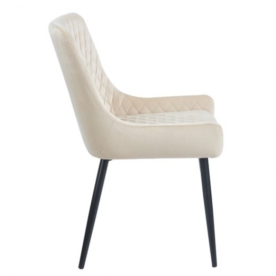 VANESA BEIGE VELVET ΥΦΑΣΜΑ ΚΑΡΕΚΛΑ ΜΕΤΑΛΛΙΚΗ