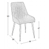 JULIA BLACK ΥΦΑΣΜΑ ΚΑΡΕΚΛΑ ΜΕΤΑΛΛΙΚΗ 49(56)Χ59Χ90εκ. JULIA BLACK ΥΦΑΣΜΑ ΚΑΡΕΚΛΑ ΜΕΤΑΛΛΙΚΗ 49(56)Χ59Χ90εκ.