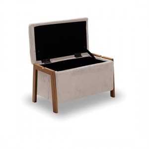 DALI ΣΚΑΜΠΟ VELVET BEIGE ΜΕ ΑΠΟΘΗΚΕΥΤΙΚΟ ΧΩΡΟ 75X42X44εκ.