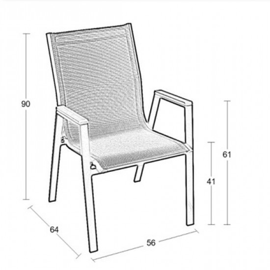 SELBY WHITE TEXT ΜΕΤΑΛΛΙΚΗ ΠΟΛΥΘΡΟΝΑ 56Χ64Χ90εκ.