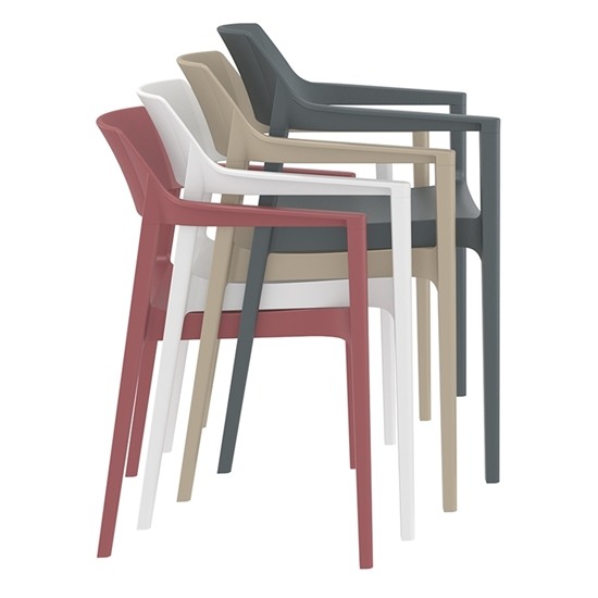 TULUM WHITE/TAUPE ΠΟΛΥΘΡΟΝΑ ΠΟΛΥΠΡΟΠΥΛΕΝΙΟΥ 55X52X79εκ.