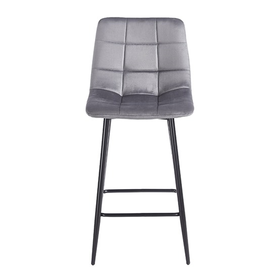 NORA GREY VELVET ΥΦΑΣΜΑ 65εκ. ΣΚΑΜΠΟ ΜΕΤΑΛΛΙΚΟ 45X41X65-99εκ.