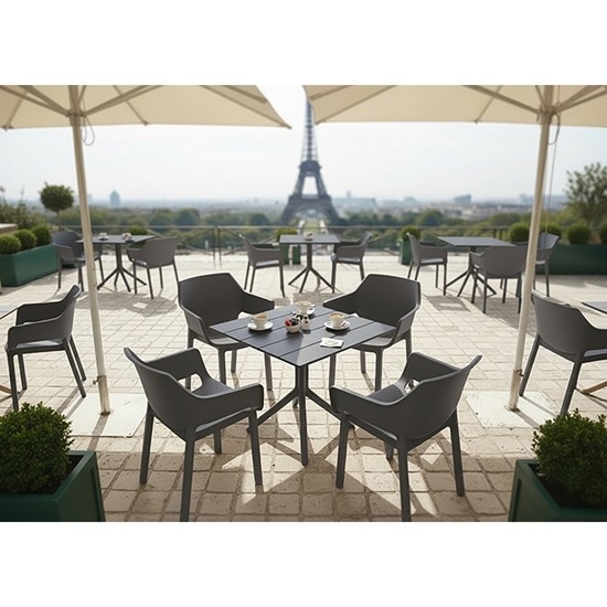 DORA DARK GREY ΠΟΛΥΘΡΟΝΑ ΠΟΛΥΠΡΟΠΥΛΕΝΙΟΥ 58X59X80εκ.