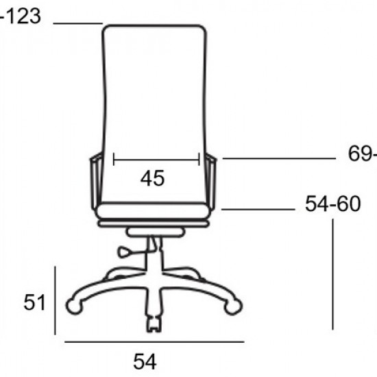 ΜΑΥΡΟ PU ΠΟΛΥΘΡΟΝΑ ΓΡΑΦΕΙΟΥ 54Χ51Χ54-110/60-123εκ.