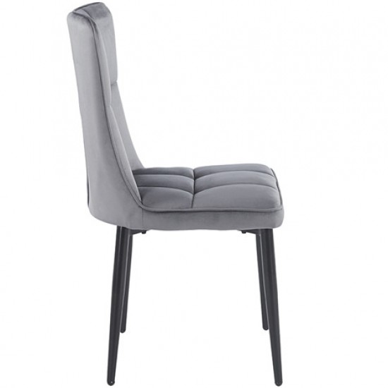 SELIN GREY VELVET ΥΦΑΣΜΑ ΚΑΡΕΚΛΑ ΜΕΤΑΛΛΙΚΗ 46X54X91εκ. SELIN GREY VELVET ΥΦΑΣΜΑ ΚΑΡΕΚΛΑ ΜΕΤΑΛΛΙΚΗ 46X54X91εκ.