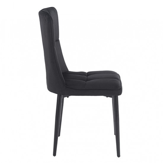 SELIN BLACK VELVET ΥΦΑΣΜΑ ΚΑΡΕΚΛΑ ΜΕΤΑΛΛΙΚΗ 46X54X91εκ. SELIN BLACK VELVET ΥΦΑΣΜΑ ΚΑΡΕΚΛΑ ΜΕΤΑΛΛΙΚΗ 46X54X91εκ.