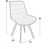 MIRA CAPPUCCINO VELVET ΥΦΑΣΜΑ ΚΑΡΕΚΛΑ ΜΕΤΑΛΛΙΚΗ 53X59X86εκ.