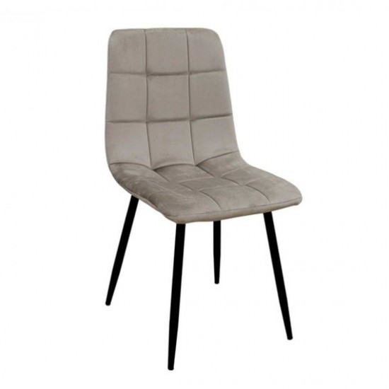 MADISON CAPPUCCINO VELVET ΥΦΑΣΜΑ ΚΑΡΕΚΛΑ ΜΕΤΑΛΛΙΚΗ 45X54X83εκ.