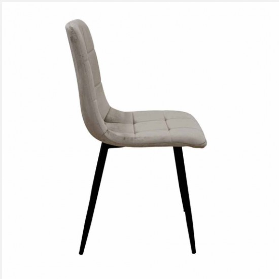 MADISON CAPPUCCINO VELVET ΥΦΑΣΜΑ ΚΑΡΕΚΛΑ ΜΕΤΑΛΛΙΚΗ 45X54X83εκ.