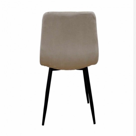 MADISON CAPPUCCINO VELVET ΥΦΑΣΜΑ ΚΑΡΕΚΛΑ ΜΕΤΑΛΛΙΚΗ 45X54X83εκ.