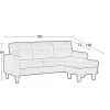 LIANA S ΜΠΕΖ ΥΦΑΣΜΑ ΚΑΝΑΠΕΣ ΓΩΝΙΑ 185Χ126X84εκ. LIANA S ΜΠΕΖ ΥΦΑΣΜΑ ΚΑΝΑΠΕΣ ΓΩΝΙΑ 185Χ126X84εκ.