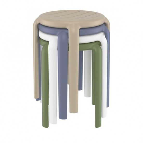 TOM 45εκ. ΣΚΑΜΠΟ OLIVE GREEN ΠΟΛ/ΝΙΟΥ 34x34x45εκ.