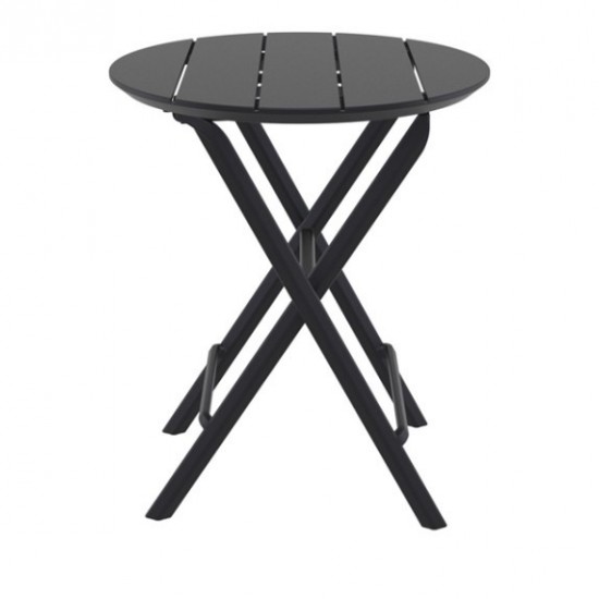 HELEN BLACK ΤΡΑΠΕΖΙ ΠΤΥΣ/ΝΟ ΠΟΛ/ΝΙΟΥ Φ60x74εκ.