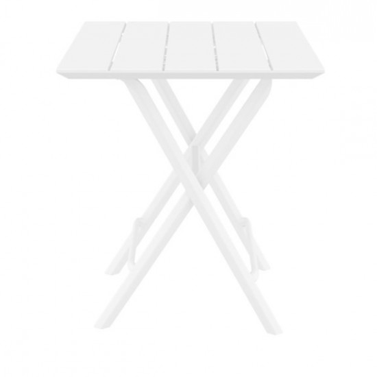 HELEN WHITE ΤΡΑΠΕΖΙ ΠΤΥΣ/ΝΟ ΠΟΛ/ΝΙΟΥ 60x60x74εκ.