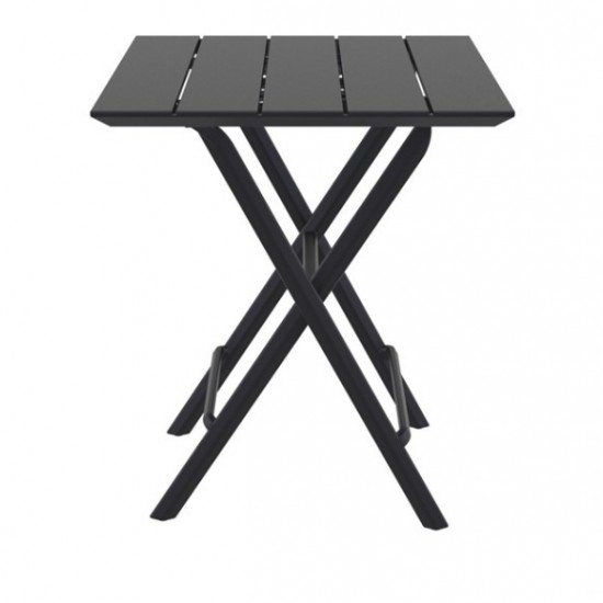 HELEN BLACK ΤΡΑΠΕΖΙ ΠΤΥΣ/ΝΟ ΠΟΛ/ΝΙΟΥ 60x60x74εκ.