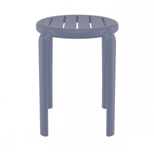 TOM 45εκ. ΣΚΑΜΠΟ DARK GREY ΠΟΛ/ΝΙΟΥ 34x34x45εκ.