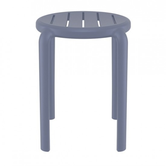 TOM 45εκ. ΣΚΑΜΠΟ DARK GREY ΠΟΛ/ΝΙΟΥ 34x34x45εκ.