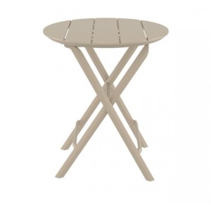 HELEN TAUPE ΤΡΑΠΕΖΙ ΠΤΥΣ/ΝΟ ΠΟΛ/ΝΙΟΥ Φ60x74εκ.