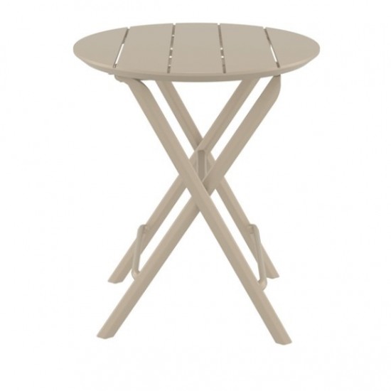 HELEN TAUPE ΤΡΑΠΕΖΙ ΠΤΥΣ/ΝΟ ΠΟΛ/ΝΙΟΥ Φ60x74εκ.