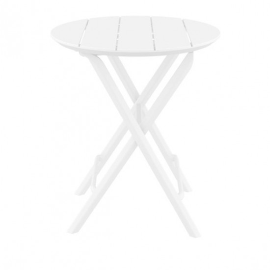 HELEN WHITE ΤΡΑΠΕΖΙ ΠΤΥΣ/ΝΟ ΠΟΛ/ΝΙΟΥ Φ60x74εκ.