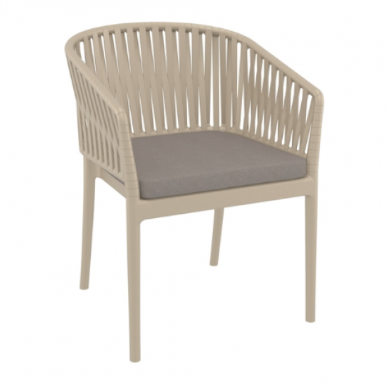 PORTOFINO ΜΑΞΙΛΑΡΙ ΚΑΘΙΣΜΑΤΟΣ LIGHT BROWN 48x50x5εκ.