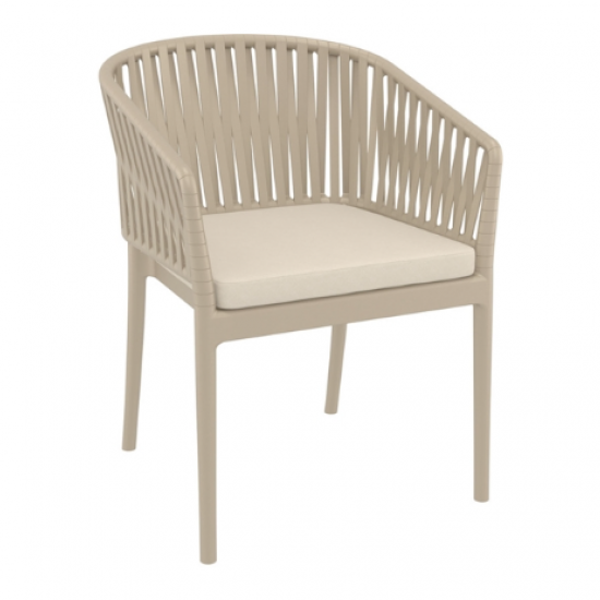 PORTOFINO ΜΑΞΙΛΑΡΙ ΚΑΘΙΣΜΑΤΟΣ ΕΚΡΟΥ 48x50x5εκ.