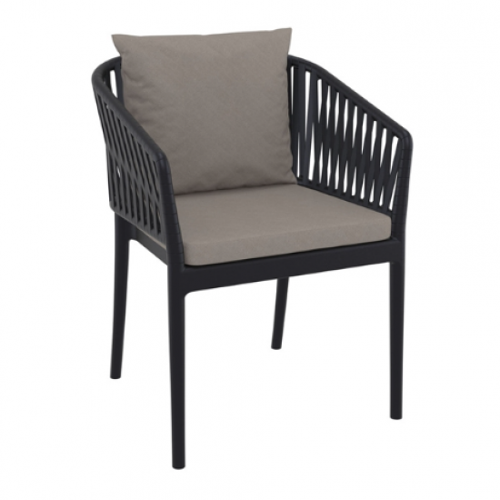 PORTOFINO ΜΑΞΙΛΑΡΙ ΠΛΑΤΗΣ LIGHT BROWN 48x55x5εκ.