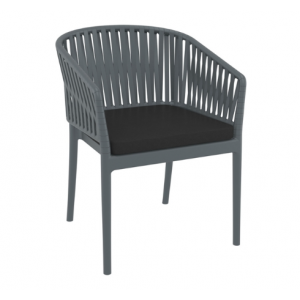 PORTOFINO ΜΑΞΙΛΑΡΙ ΚΑΘΙΣΜΑΤΟΣ BLACK 48x50x5εκ.