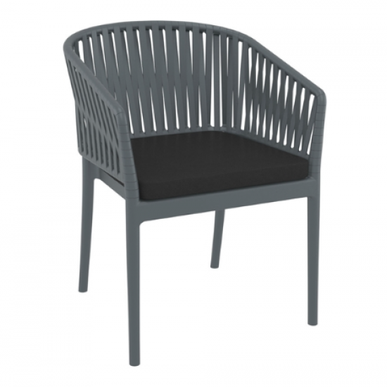 PORTOFINO ΜΑΞΙΛΑΡΙ ΚΑΘΙΣΜΑΤΟΣ BLACK 48x50x5εκ.