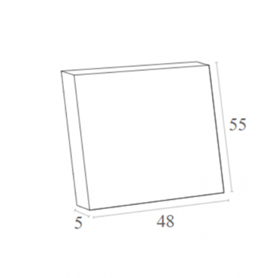 PORTOFINO ΜΑΞΙΛΑΡΙ ΠΛΑΤΗΣ LIGHT BROWN 48x55x5εκ.