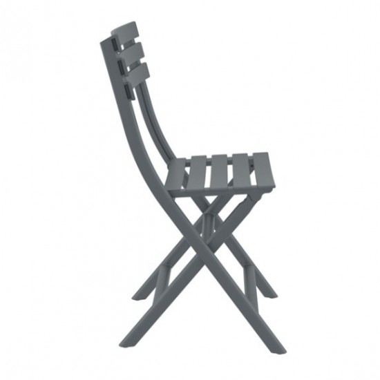 HELEN ΠΤΥΣ/ΝΗ DARK GREY ΚΑΡΕΚΛΑ ΠΟΛ/ΝΙΟΥ 42x47x83εκ.