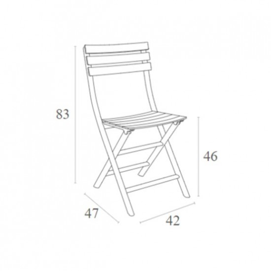 HELEN ΠΤΥΣ/ΝΗ DARK GREY ΚΑΡΕΚΛΑ ΠΟΛ/ΝΙΟΥ 42x47x83εκ.