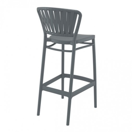 PORTOFINO 75εκ. ΣΚΑΜΠΟ DARK GREY ΠΟΛ/ΝΙΟΥ 48x52x106εκ.