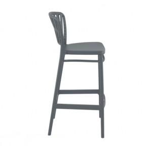 PORTOFINO 75εκ. ΣΚΑΜΠΟ DARK GREY ΠΟΛ/ΝΙΟΥ 48x52x106εκ.