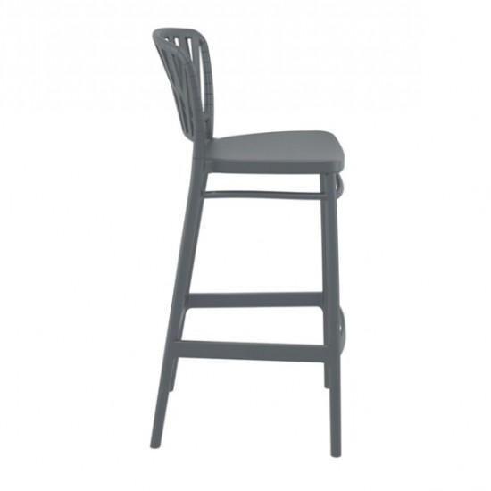 PORTOFINO 75εκ. ΣΚΑΜΠΟ DARK GREY ΠΟΛ/ΝΙΟΥ 48x52x106εκ.