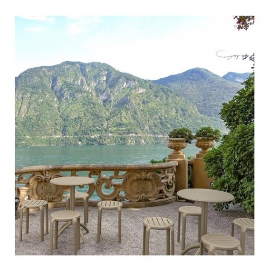 TOM 45εκ. ΣΚΑΜΠΟ TAUPE ΠΟΛ/ΝΙΟΥ 34x34x45εκ.