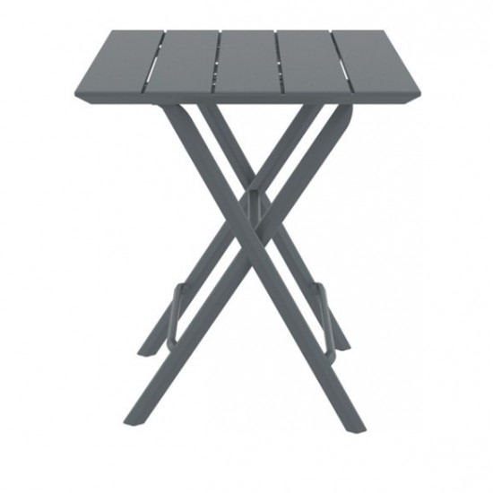 HELEN DARK GREY ΤΡΑΠΕΖΙ ΠΤΥΣ/ΝΟ ΠΟΛ/ΝΙΟΥ 60x60x74εκ.