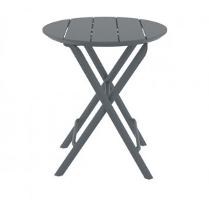 HELEN DARK GREY ΤΡΑΠΕΖΙ ΠΤΥΣ/ΝΟ ΠΟΛ/ΝΙΟΥ Φ60x74εκ