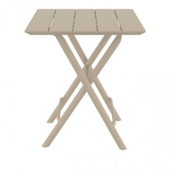 HELEN TAUPE ΤΡΑΠΕΖΙ ΠΤΥΣ/ΝΟ ΠΟΛ/ΝΙΟΥ 60x60x74εκ.