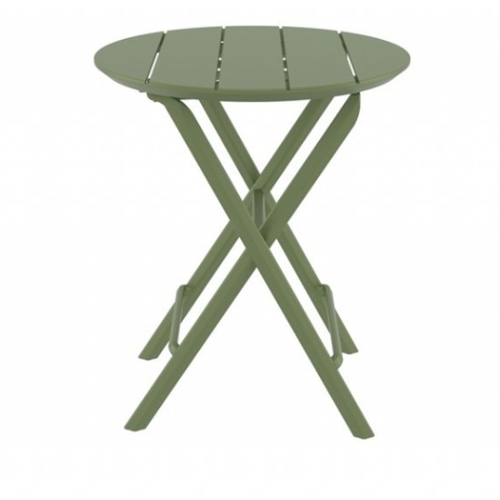 HELEN OLIVE GREEN ΤΡΑΠΕΖΙ ΠΤΥΣ/ΝΟ ΠΟΛ/ΝΙΟΥ Φ60x74εκ