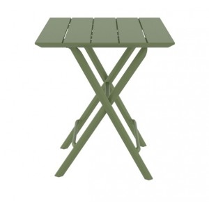 HELEN OLIVE GREEN ΤΡΑΠΕΖΙ ΠΤΥΣ/ΝΟ ΠΟΛ/ΝΙΟΥ 60x60x74εκ.