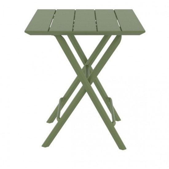 HELEN OLIVE GREEN ΤΡΑΠΕΖΙ ΠΤΥΣ/ΝΟ ΠΟΛ/ΝΙΟΥ 60x60x74εκ.