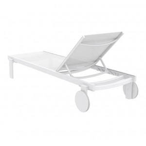 CASABLANCA ΞΑΠΛΩΣΤΡΑ WHITE/WHITE ΑΛΟΥΜ-ΠΟΛ/ΝΙΟΥ 74x190x31εκ.