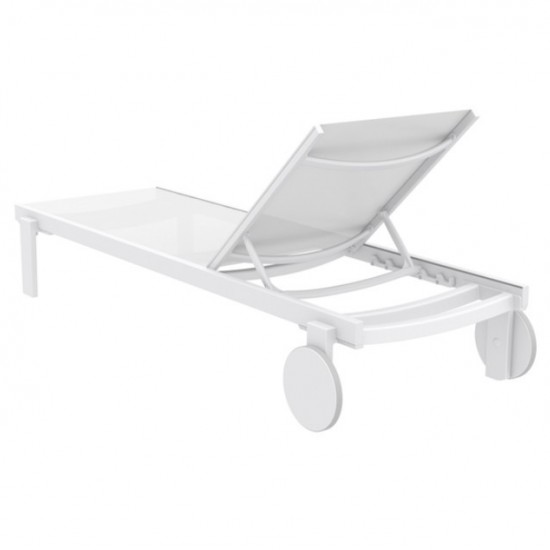 CASABLANCA ΞΑΠΛΩΣΤΡΑ WHITE/WHITE ΑΛΟΥΜ-ΠΟΛ/ΝΙΟΥ 74x190x31εκ.