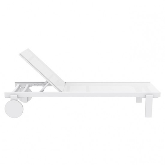 CASABLANCA ΞΑΠΛΩΣΤΡΑ WHITE/WHITE ΑΛΟΥΜ-ΠΟΛ/ΝΙΟΥ 74x190x31εκ.